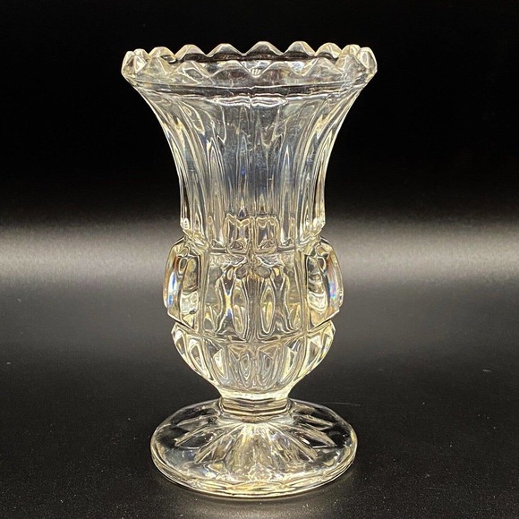 Vintage Princess House Clear Crystal Footed Mini Bud Vase Decorative Cottagecore - Picture 1 of 6